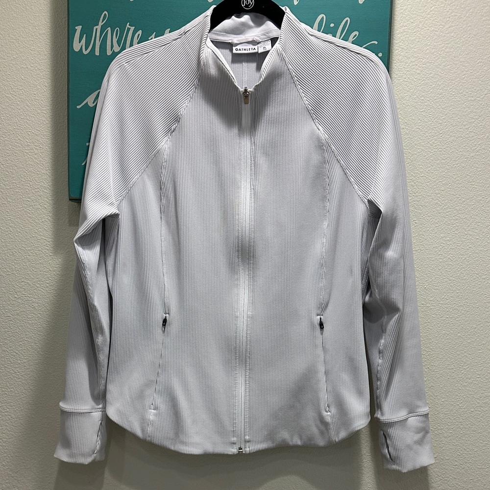 Athleta ribbed Women's White Jacket